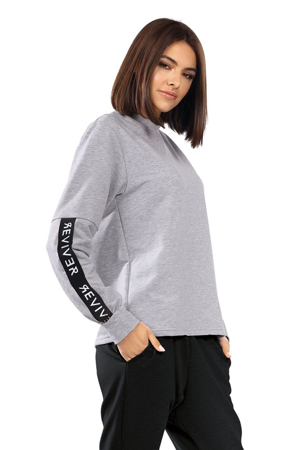 Dámská mikina Reviver F5510 Barva: Šedá, Velikost: L