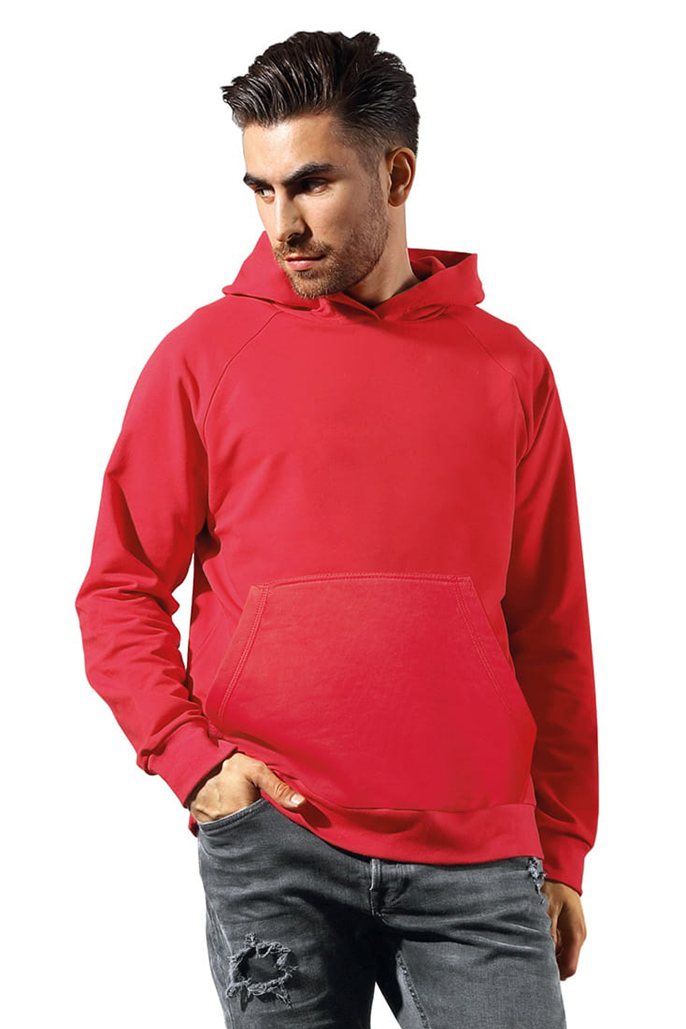 Pánská mikina Reviver F5604 BP Barva: Červená, Velikost: L