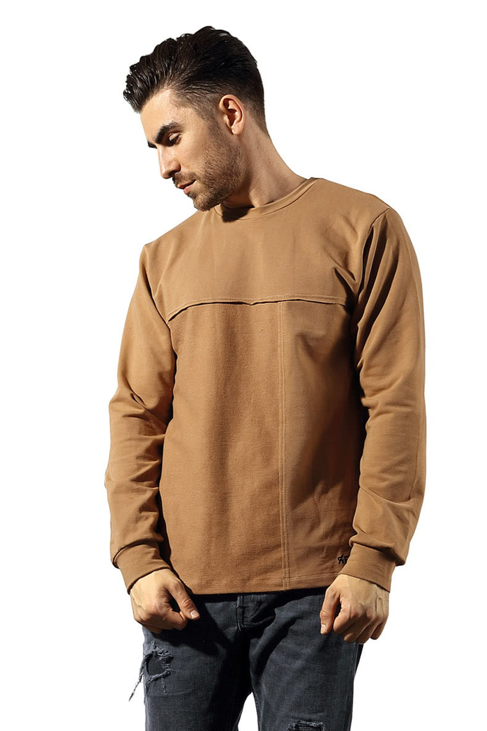 Pánská mikina Reviver F5609 Barva: Hnědá, Velikost: M