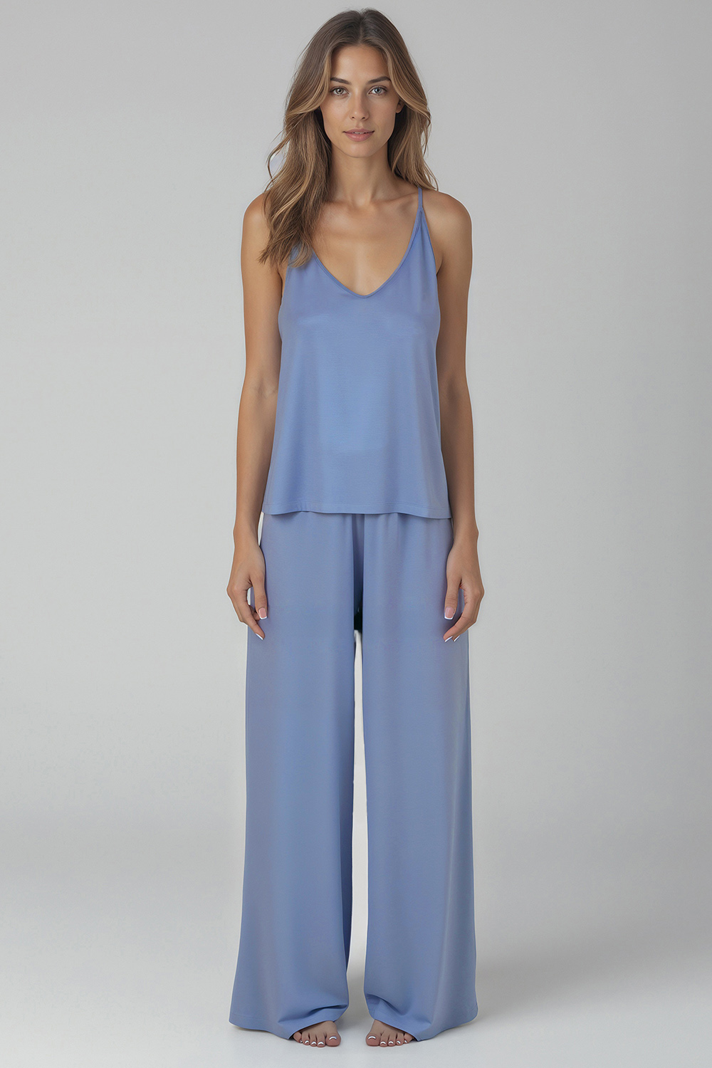 Dámské pyžamo Vivisence 2046 Barva: Modrá, Velikost: XL