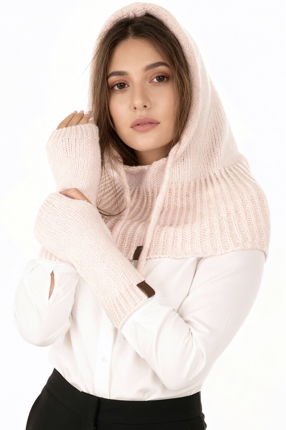 Kapuce + rukavice Vivisence 70110Kmpl Barva: Růžová, Velikost: UNI