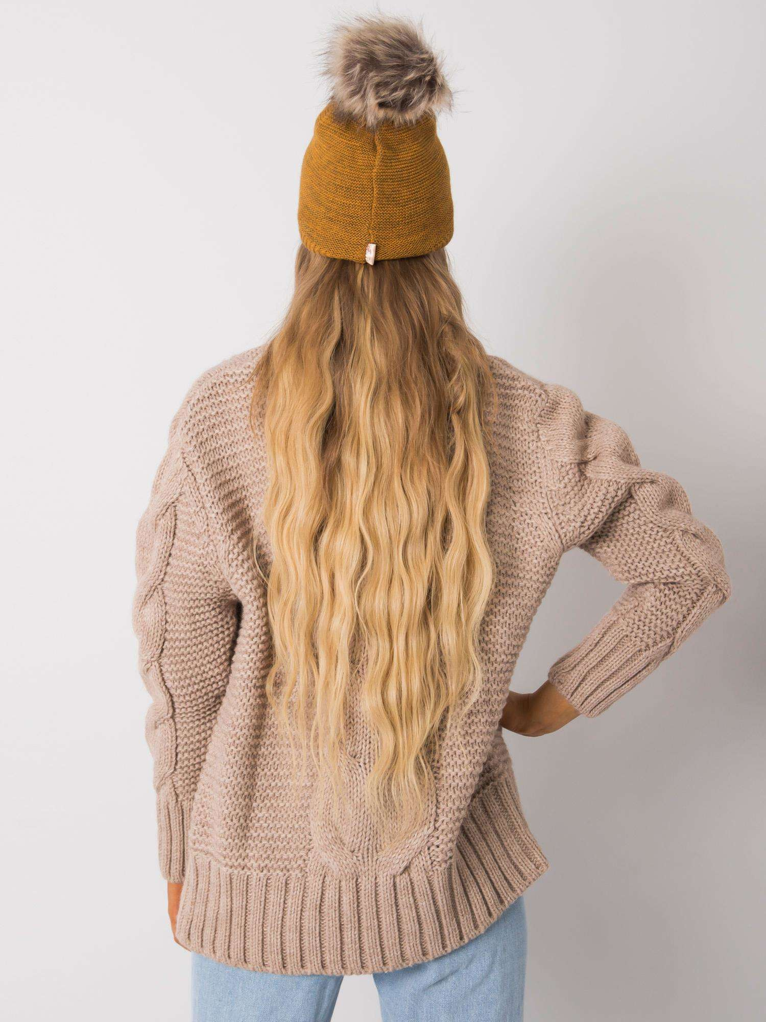 Dámská čepice 69 tmavě žlutá jedna velikost