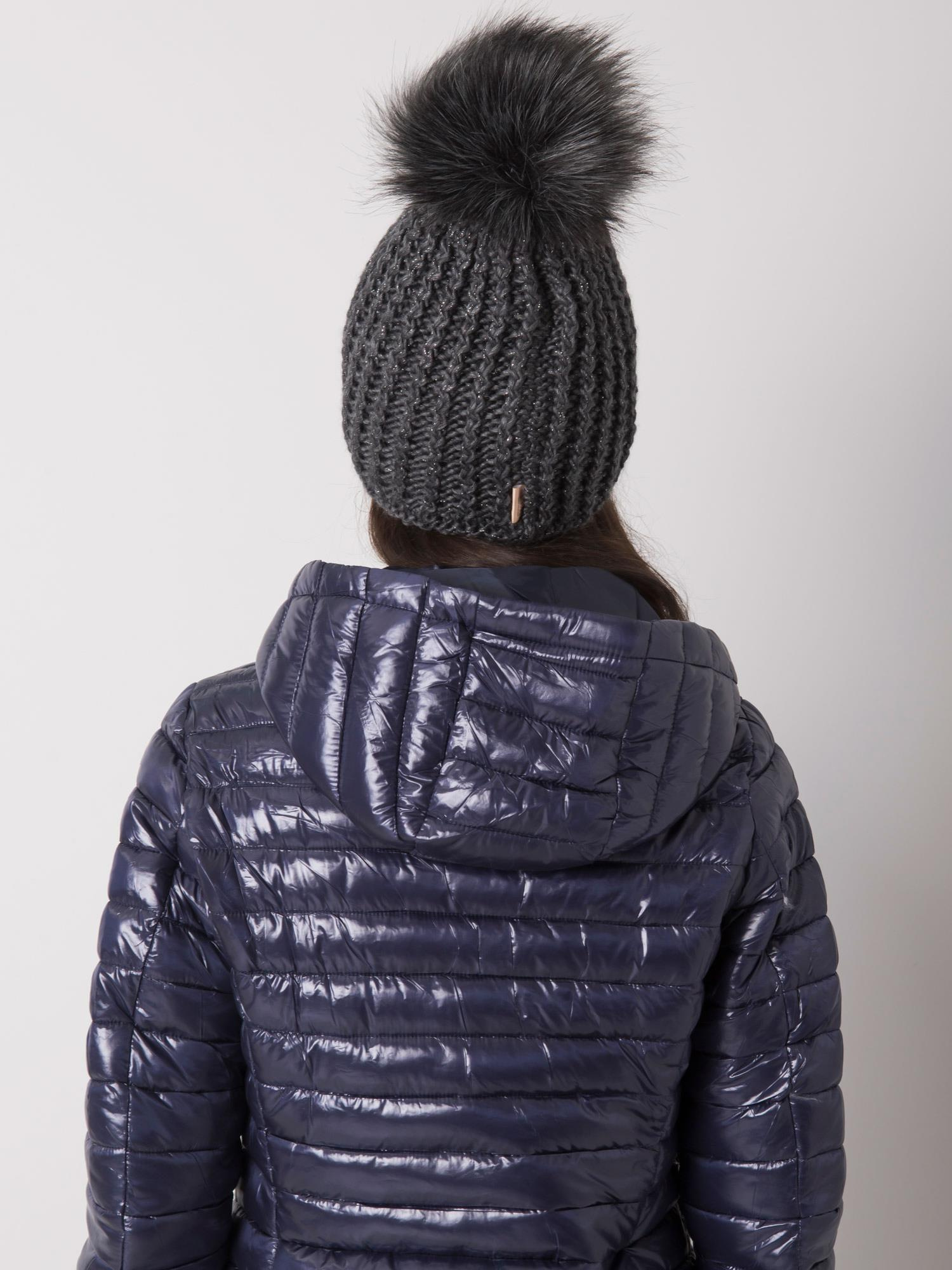 Dámská čepice 17 tmavě šedá jedna velikost