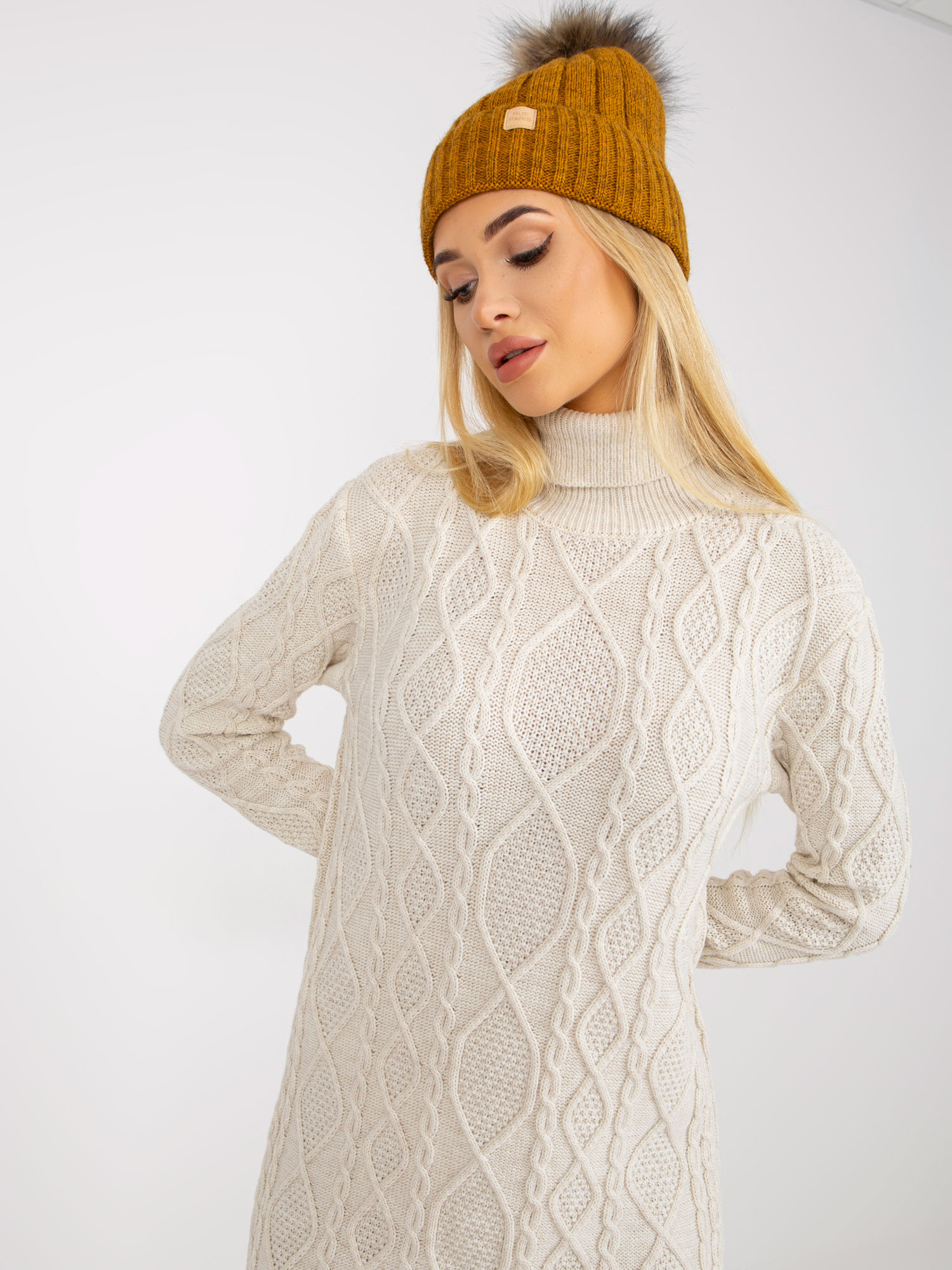 Dámská čepice JK CZ 8.71 tmavě žlutá jedna velikost