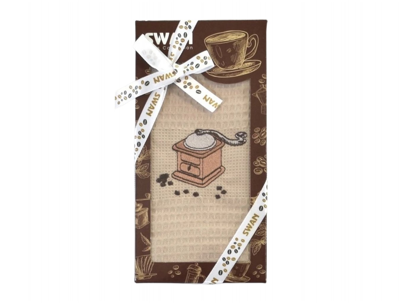 Praktik Dárkové balení utěrka SWAN Mlýnek hnědý - 1 ks