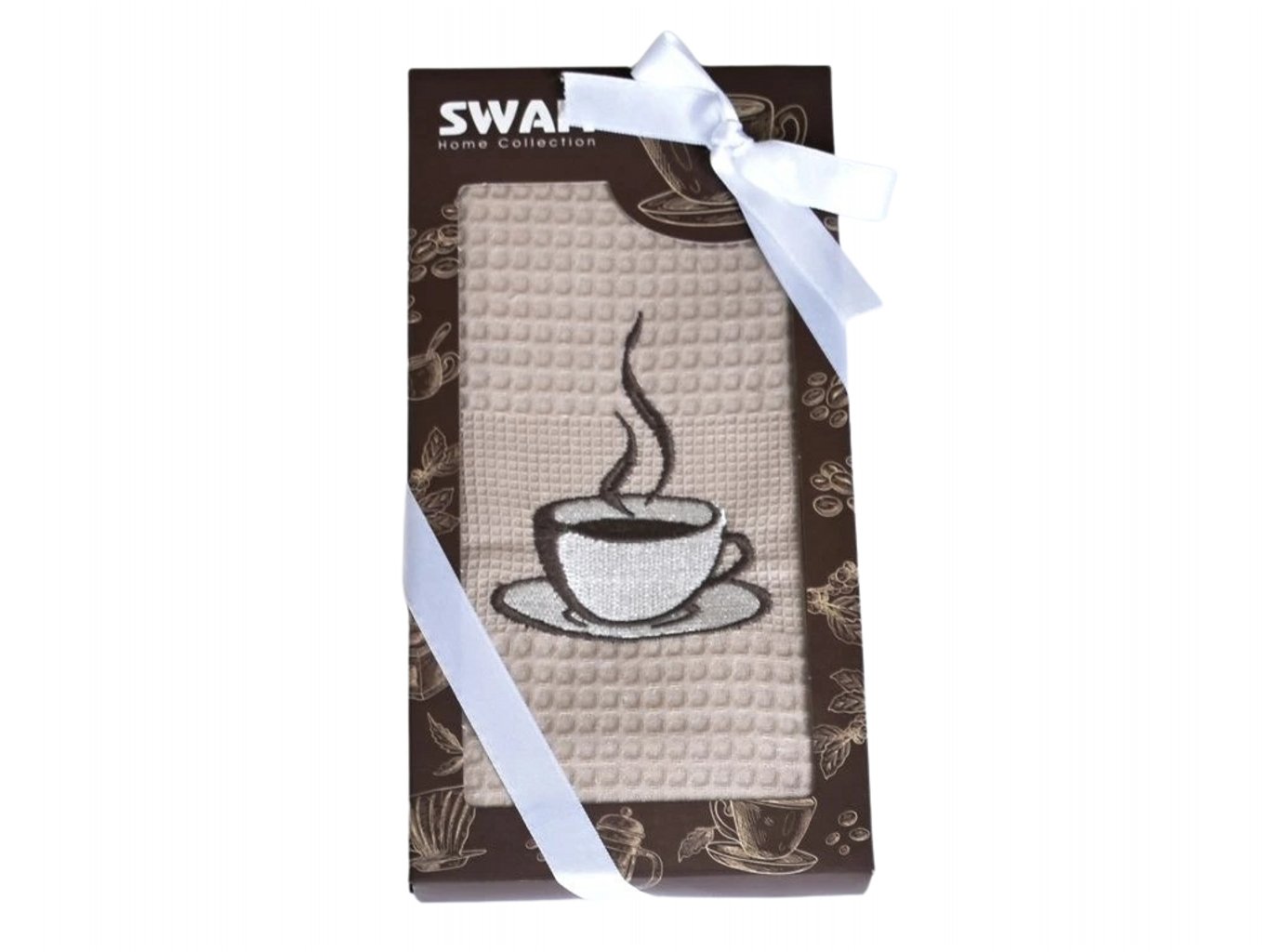 Praktik Dárkové balení utěrka SWAN Espresso hnědé - 1 ks