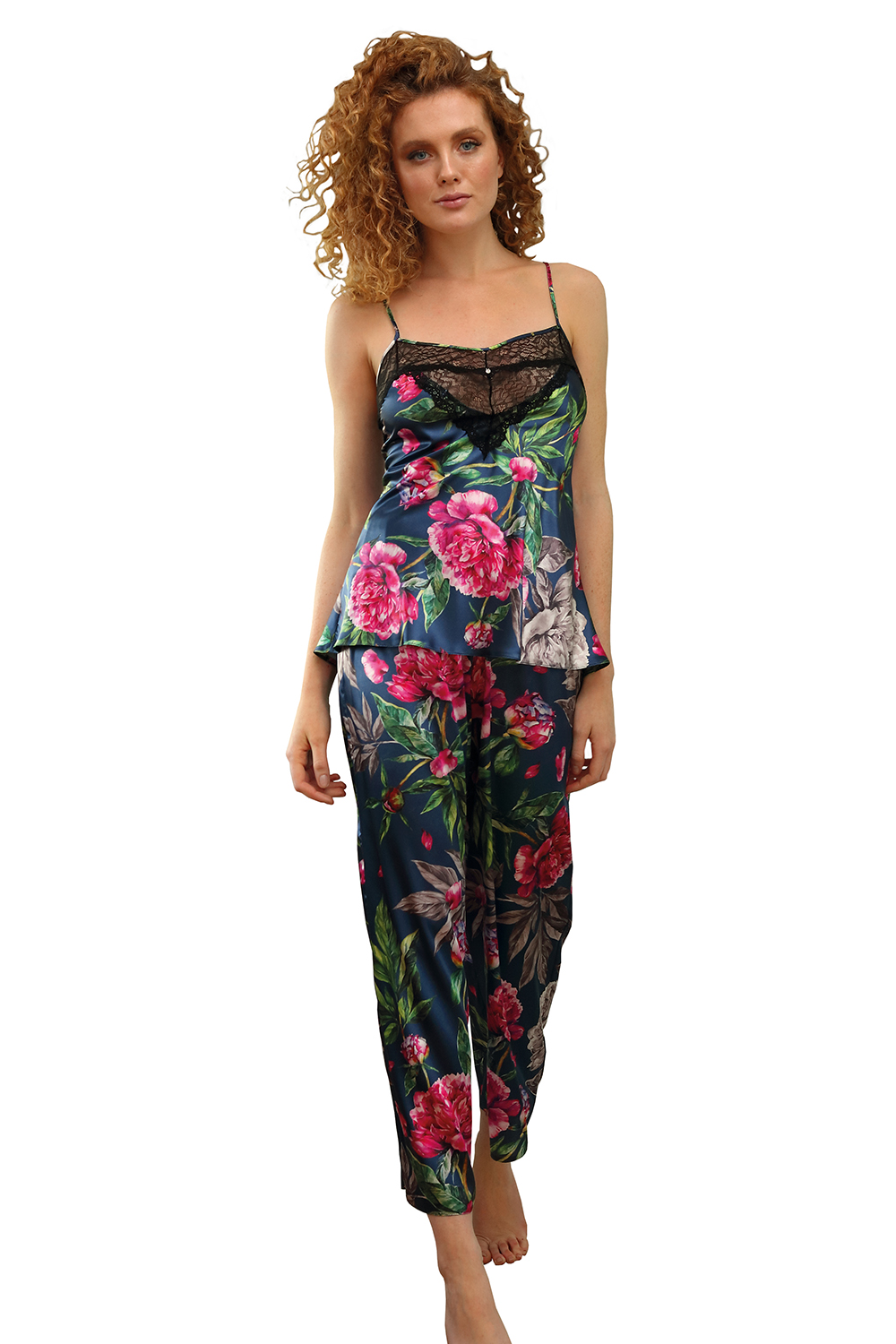 Dámské pyžamo Dkaren DK-KC-001 Barva: Modrá - tmavě, Velikost: XL