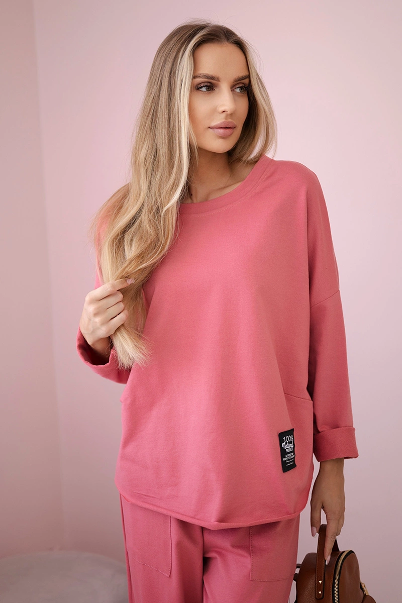 Kesi Bavlněný komplet Bessy - mikina + tepláky Barva: Červená, Velikost: UNI