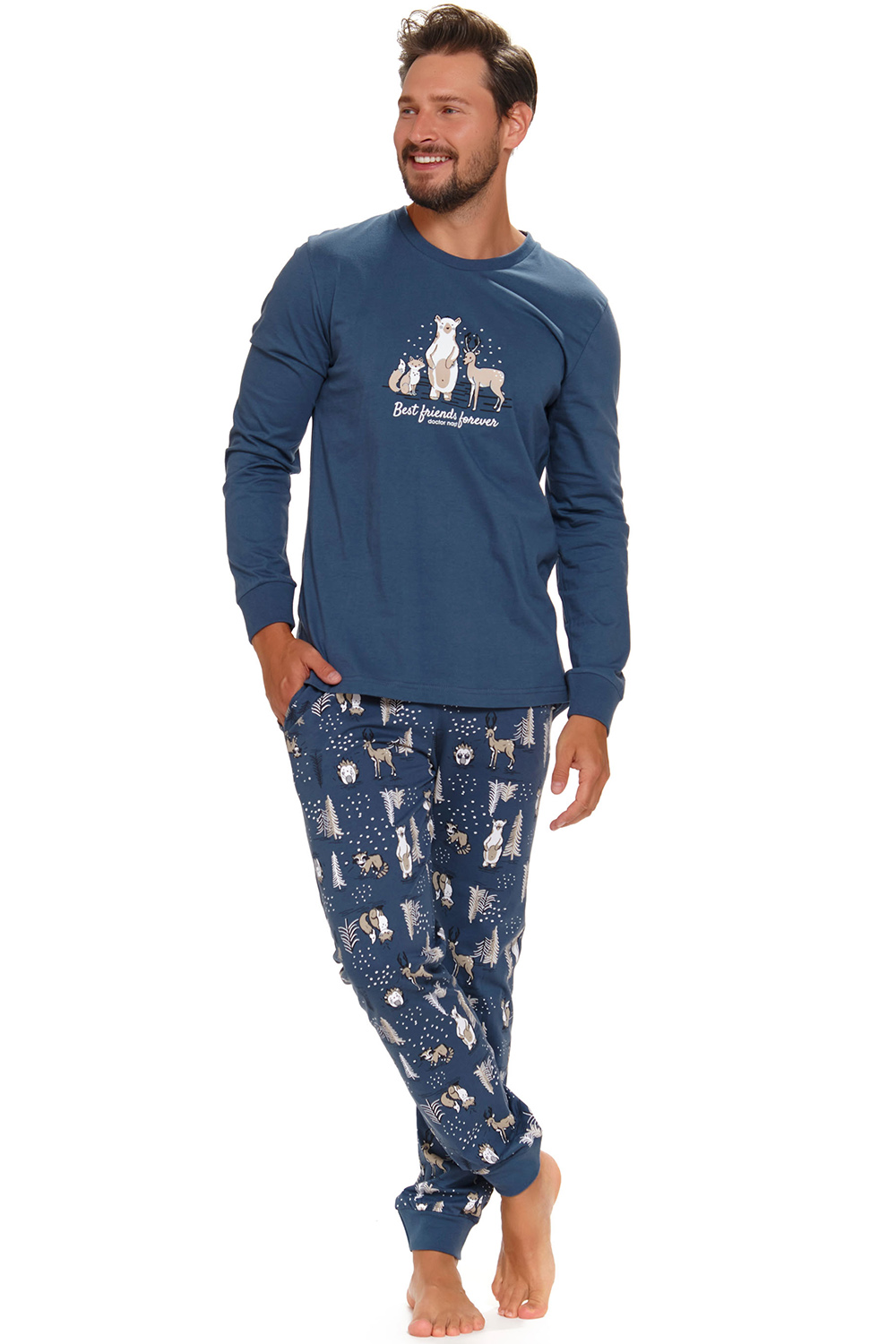 Pánské pyžamo 4329 plus - Doctornap světle modrá XXL