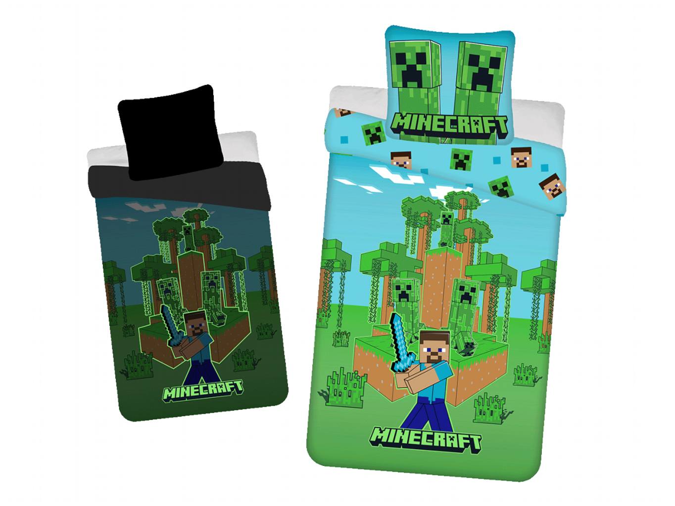 Jerry Fabrics Povlečení Minecraft Jungle Fight svítící efekt 140x200, 70x90 cm