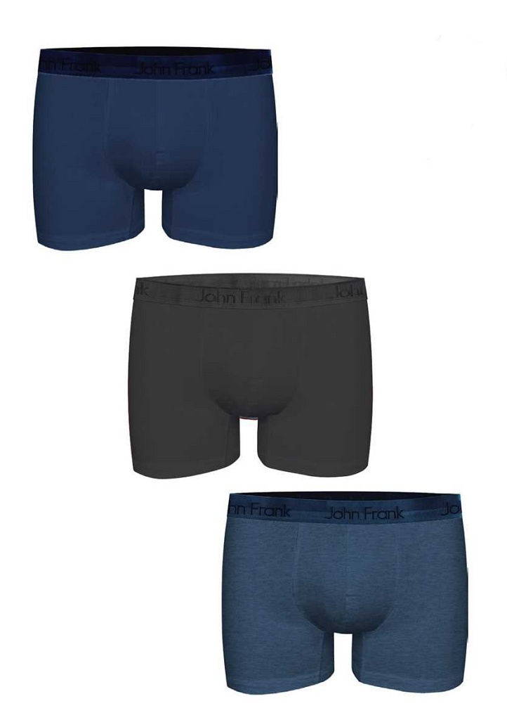 Pánské boxerky John Frank JF3BPBLONG01 3PACK Barva: Vícebarevná, Velikost: XXL