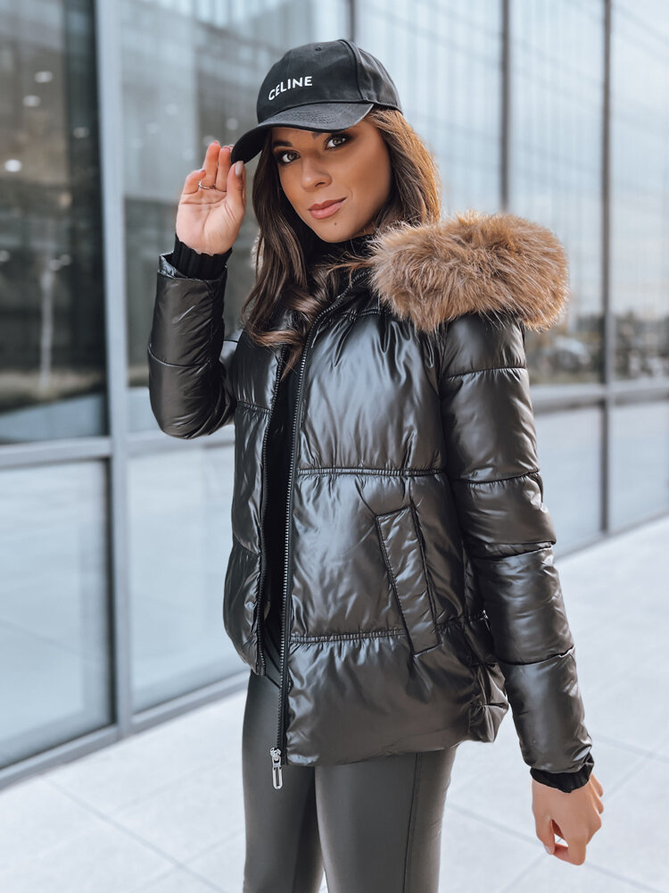 Dámská zimní bunda SPARKLE Barva kamelová DSTREET TY3948 Barva: Černá, Velikost: S