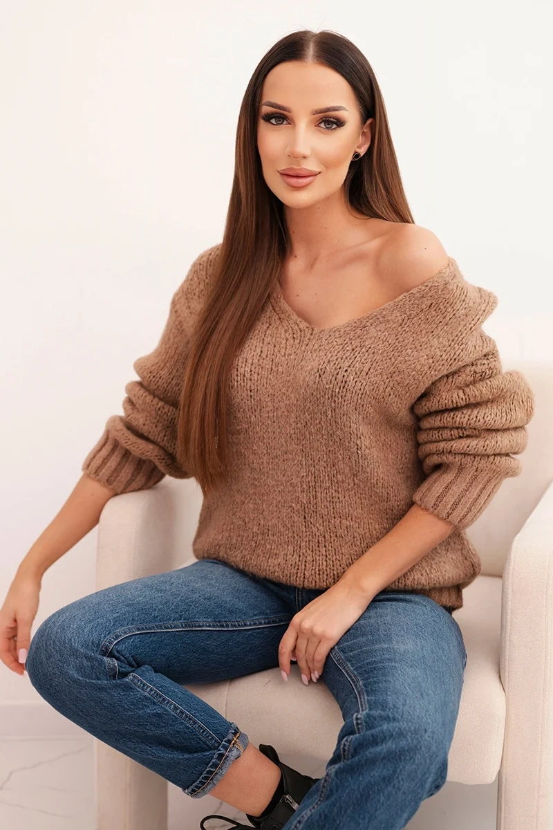 Kesi Dámský svetr IT113 Barva: Béžová, Velikost: UNI