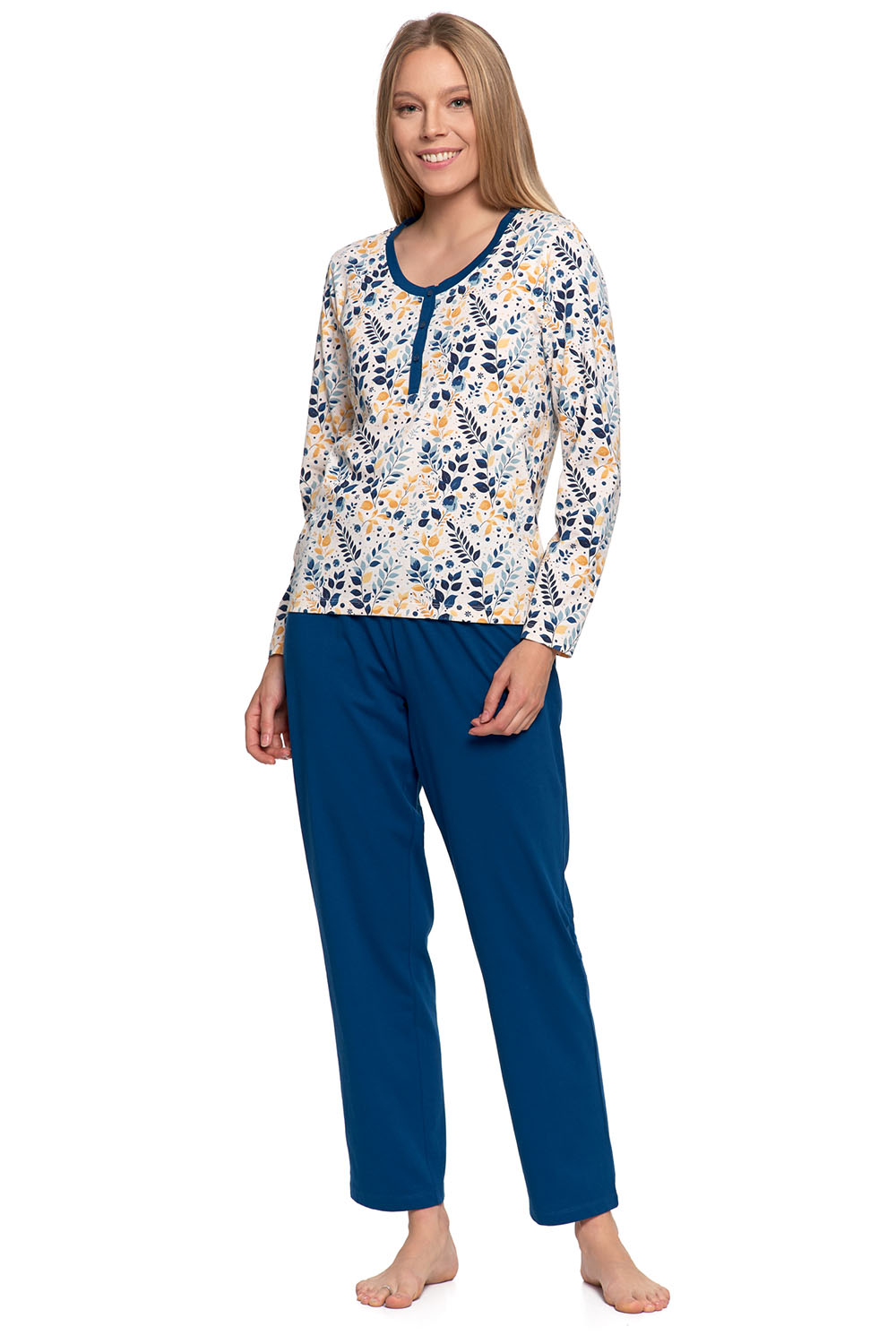 Dámské pyžamo Moraj PDD4100-011 Barva: Modrá, Velikost: S