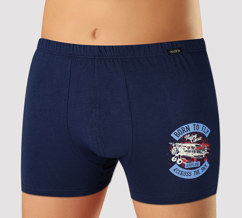 Boxerky Andrie PS 5936 Lycra Barva: Modrá - tmavě, Velikost: M