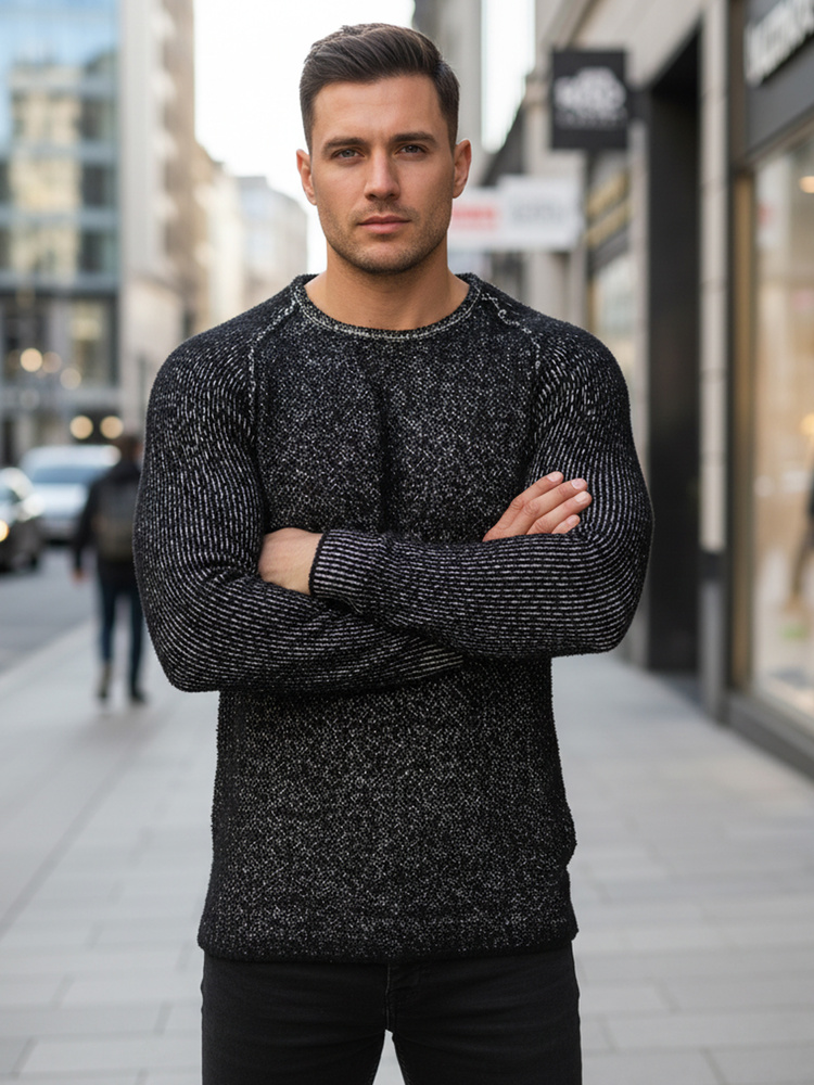 Pánský svetr černý WX2311 M