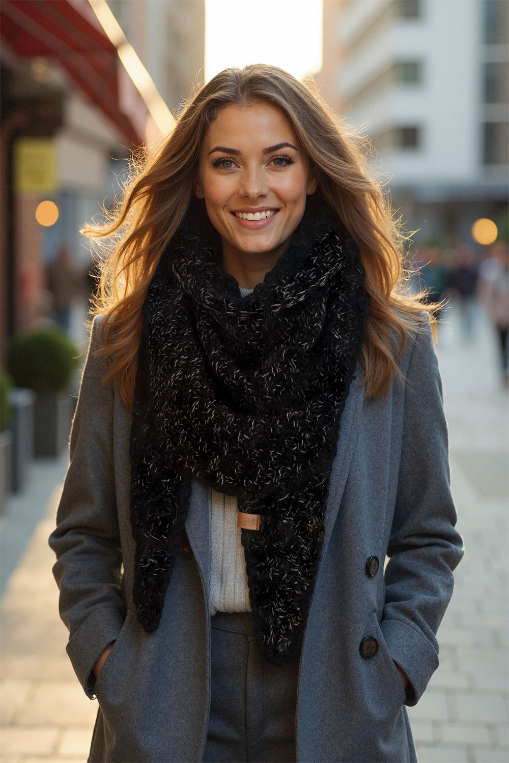 Šála Vivisence 7111 Barva: Černá, Velikost: UNI