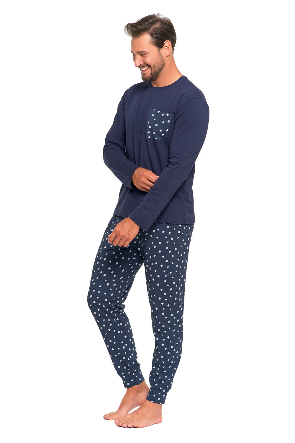 Pánské pyžamo Moraj PDM5400-008 Barva: Modrá - tmavě, Velikost: 2XL