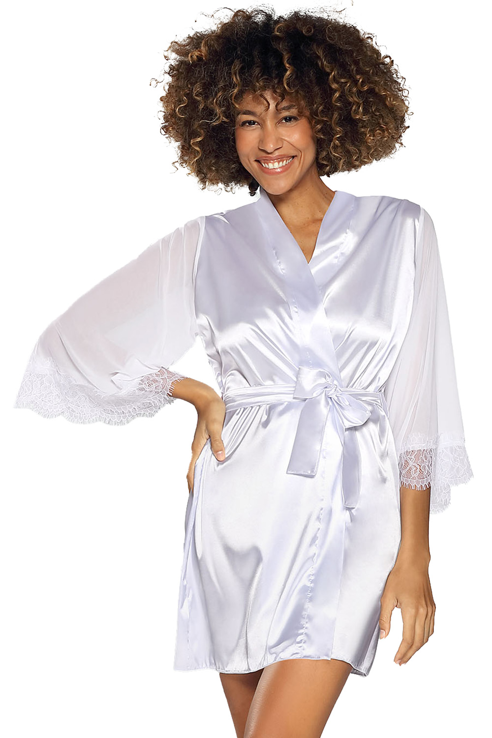 Dámský župan Dkaren Bonnie Barva: Bílá, Velikost: M