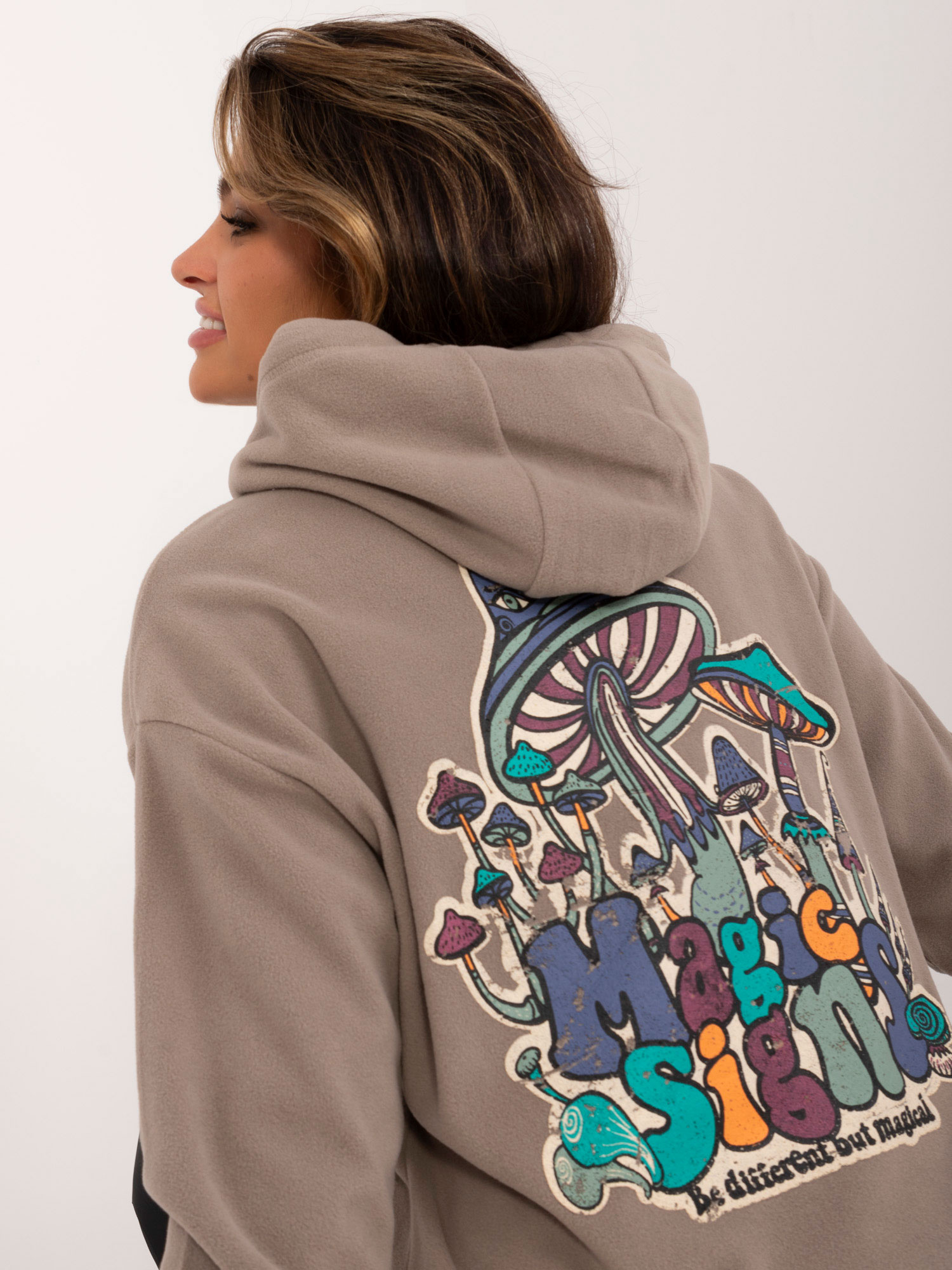 Mikina D20005M02679A Sublevel Barva: Béžová - tmavě, Velikost: L