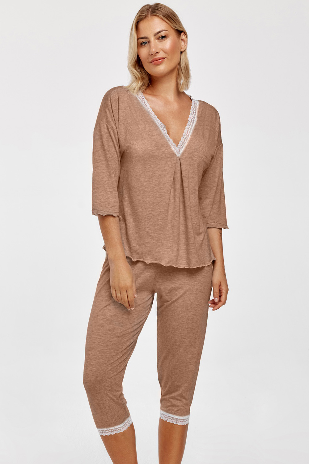 Dámské pyžamo Azal Barva: Hnědá, Velikost: XL