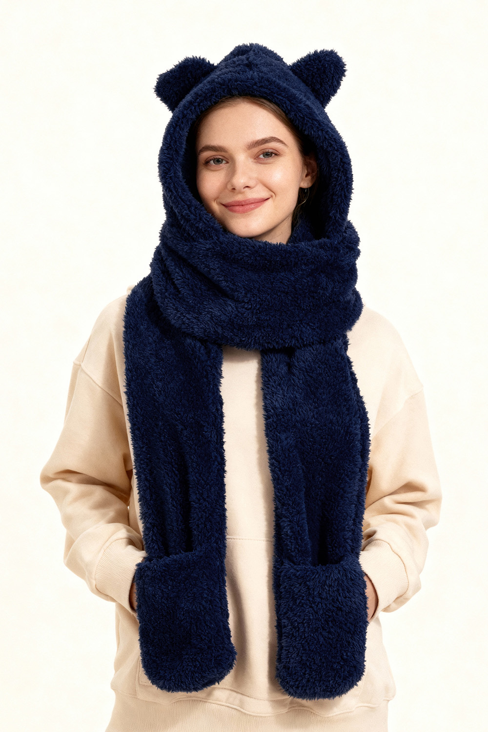 Kapuce Vivisence 70107 Barva: Modrá - tmavě, Velikost: UNI