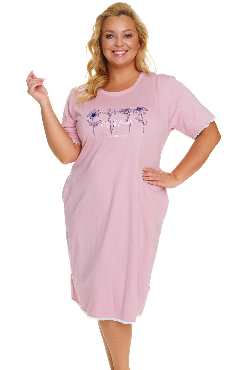 Dámská noční košilka 5366 violet - Doctornap světle fialová L