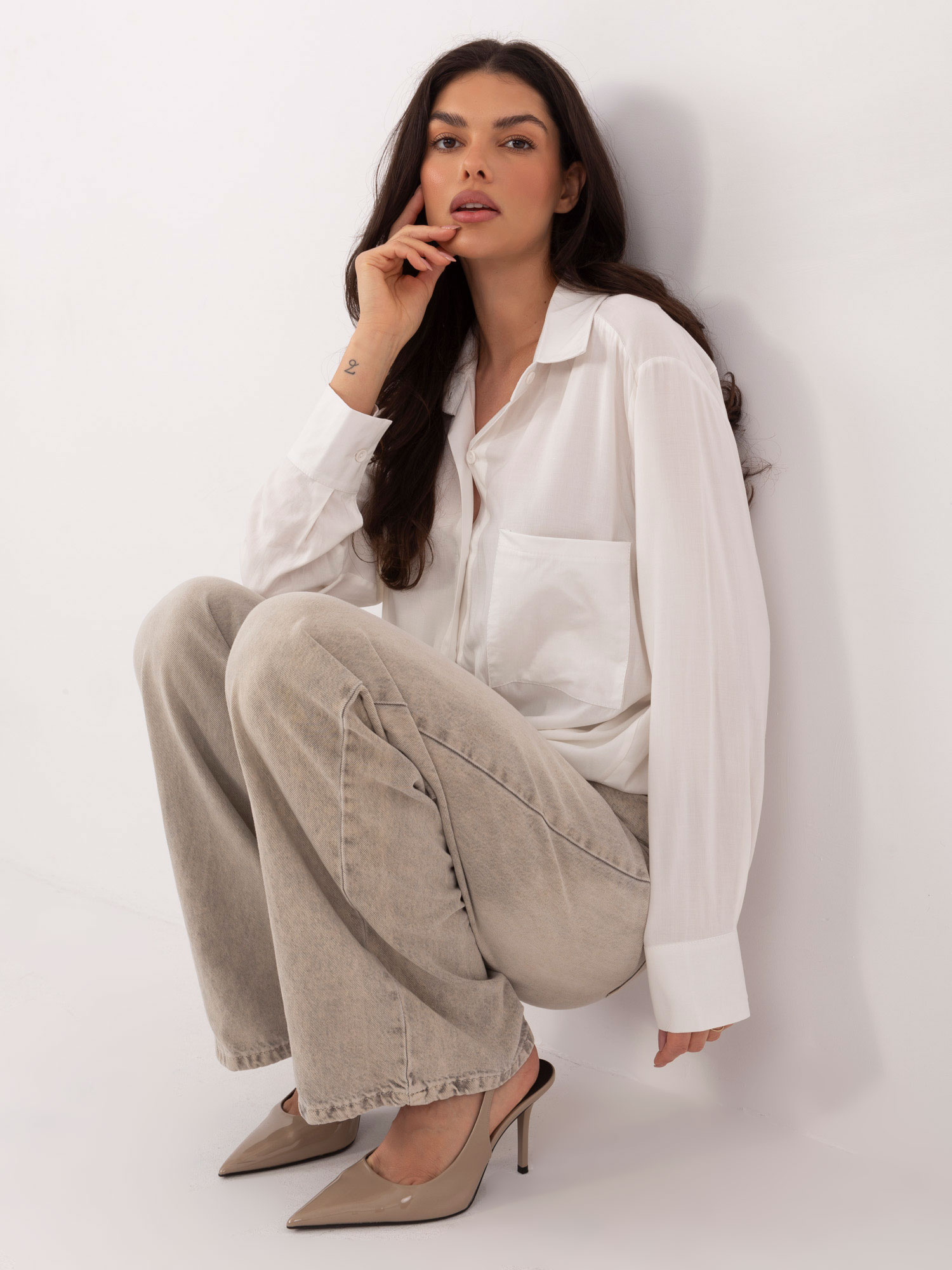 Dámská košile LK-KS-510177.90 LAKERTA Barva: Bílá, Velikost: L/XL