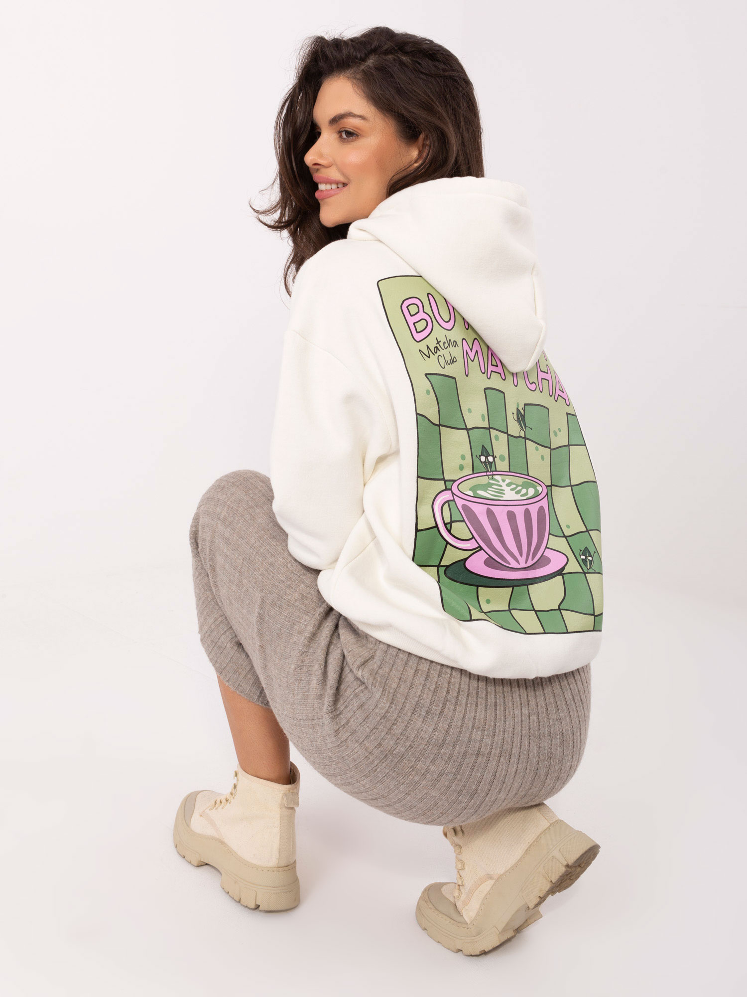 Sublevel Mikina -D10608BC02654E Barva: Bílá, Velikost: XS