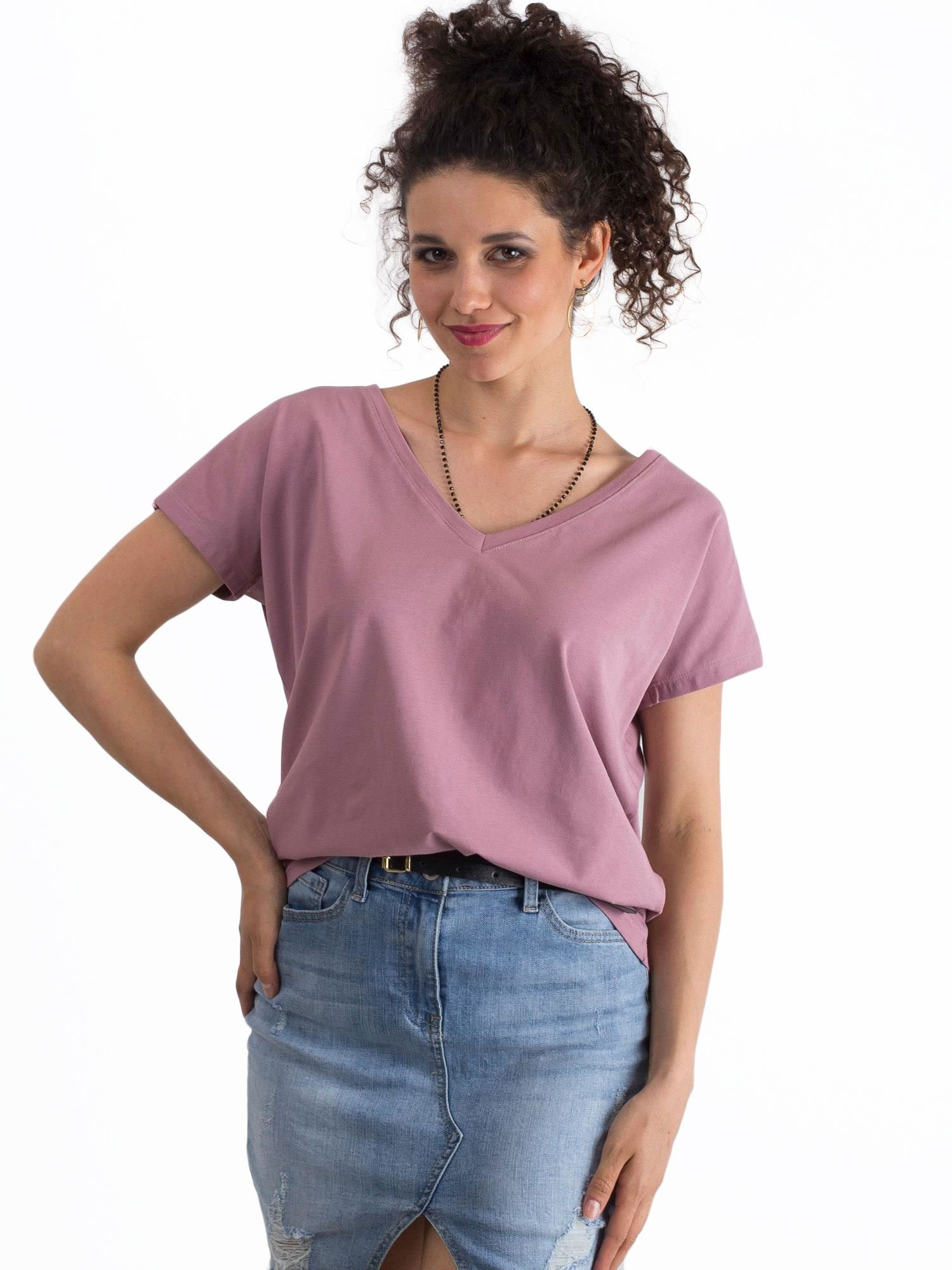 Tričko RV-TS-4832.19P BASIC FEEL GOOD Barva: Růžová - tmavě, Velikost: S