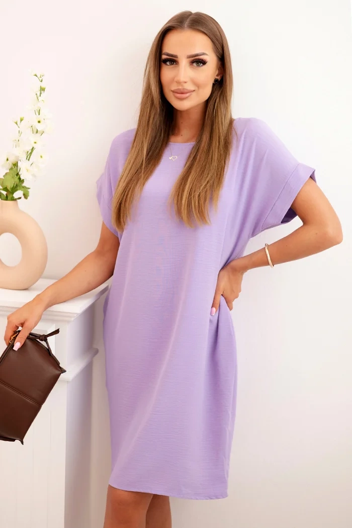 Šaty s kapsami světle fialová UNI