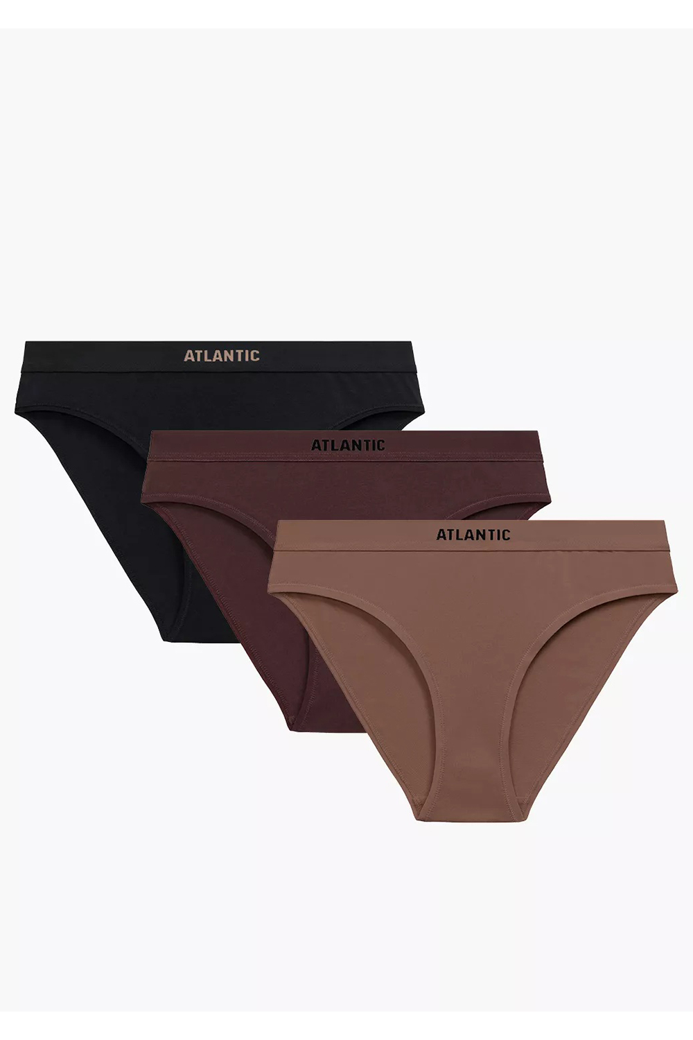 Kalhotky Atlantic 3CLP-012B 3-pack Barva: Hnědá, Velikost: 2XL