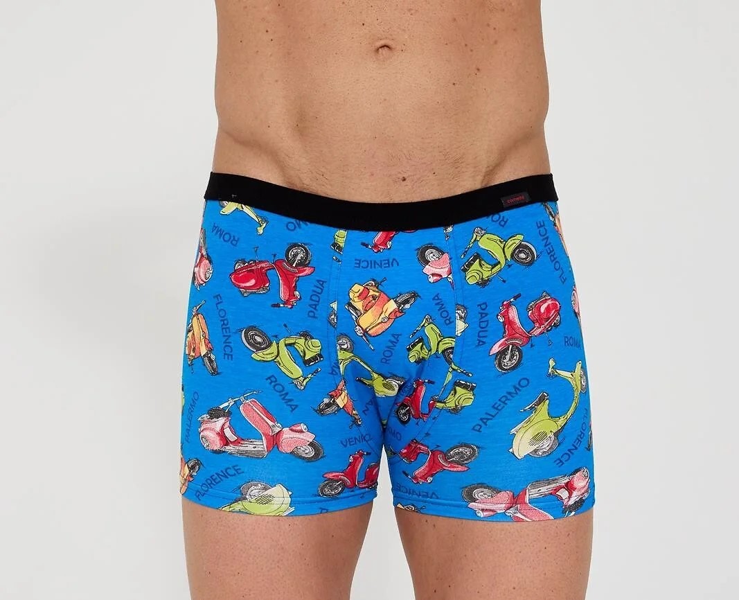 Boxerky Cornette Tattoo 280/253 "Vespa" Barva: Modrá, Velikost: L