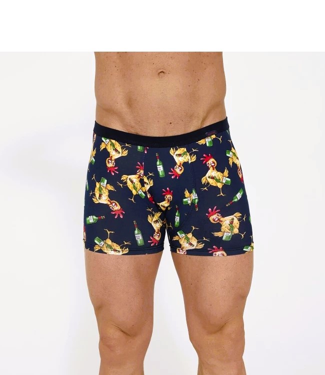 Boxerky Cornette Tattoo 280/255 "Chicken" Barva: Modrá - tmavě, Velikost: L