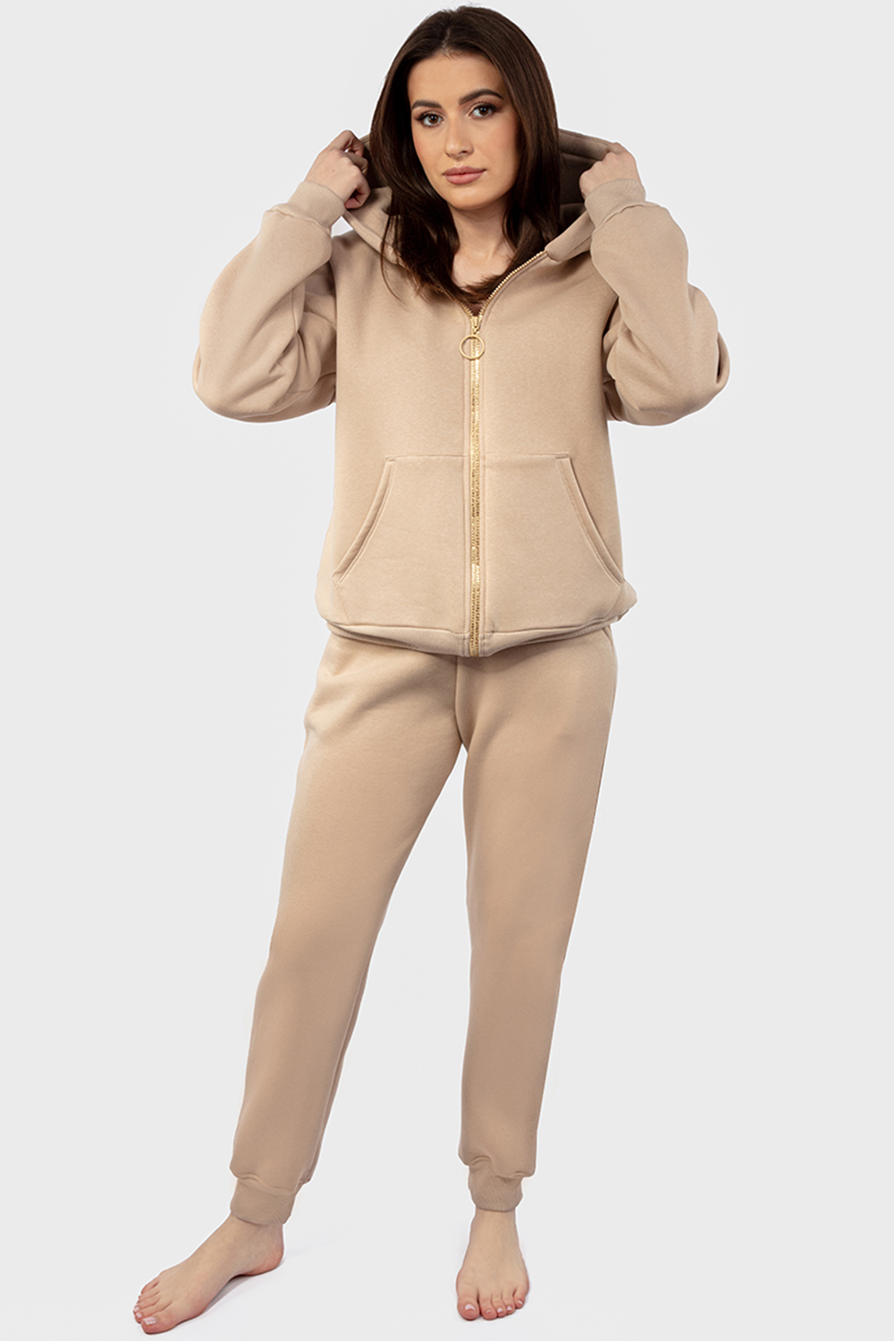 Dámská teplákovka Dkaren DK-K-B1 Barva: Hnědá, Velikost: L