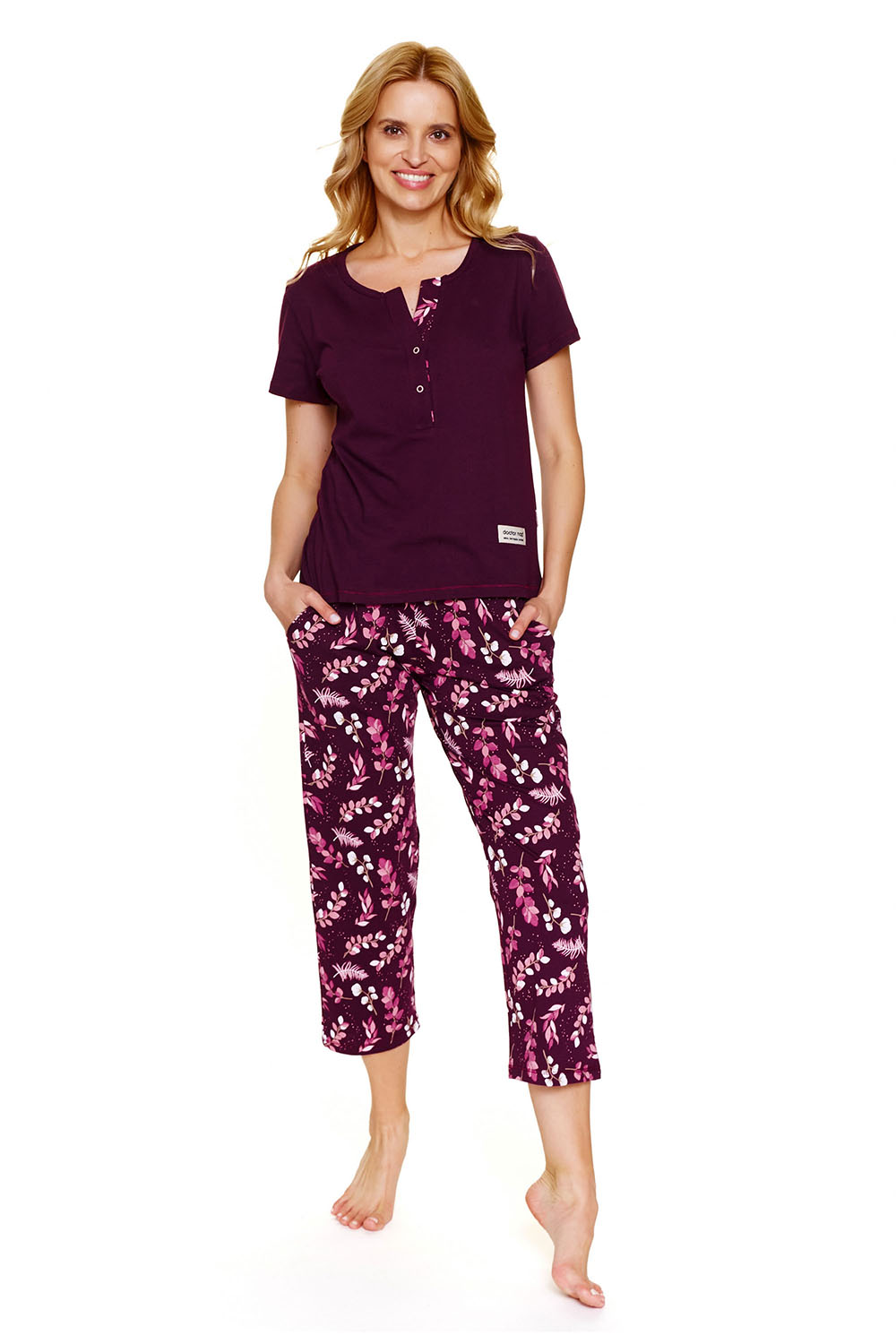 DÁMSKÉ PYŽAMO PM.7267 J/25 vínový S