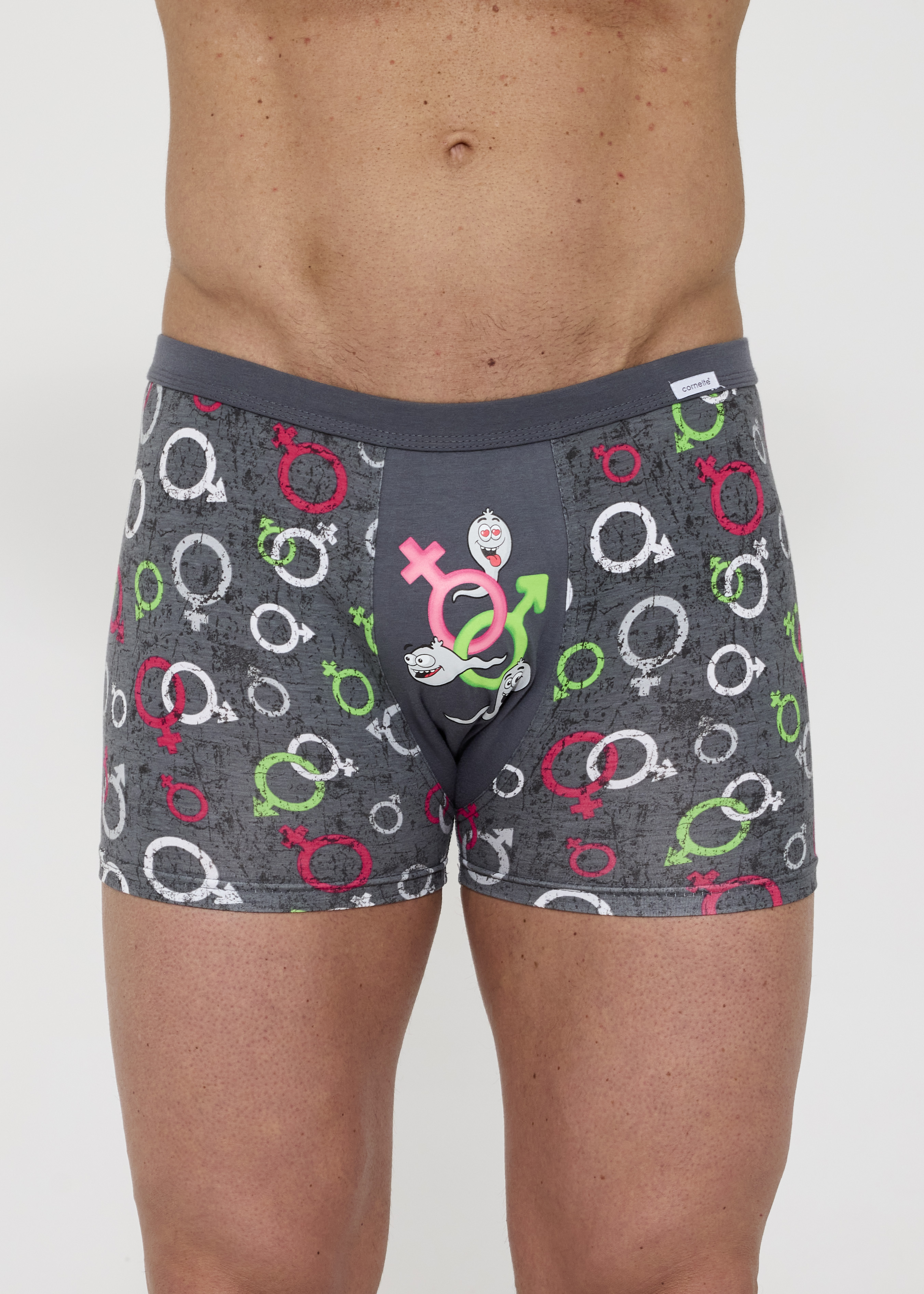 Boxerky Cornette Tattoo 280/256 "Swimmers" Barva: Šedá, Velikost: L