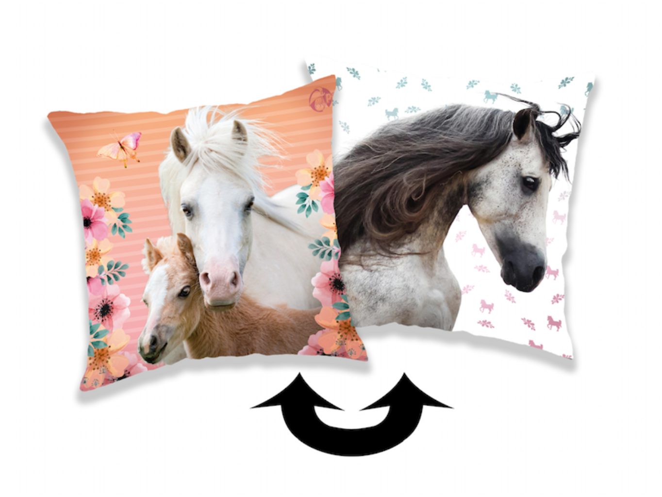 Jerry Fabrics Polštářek s flitry Horse square 40x40 cm