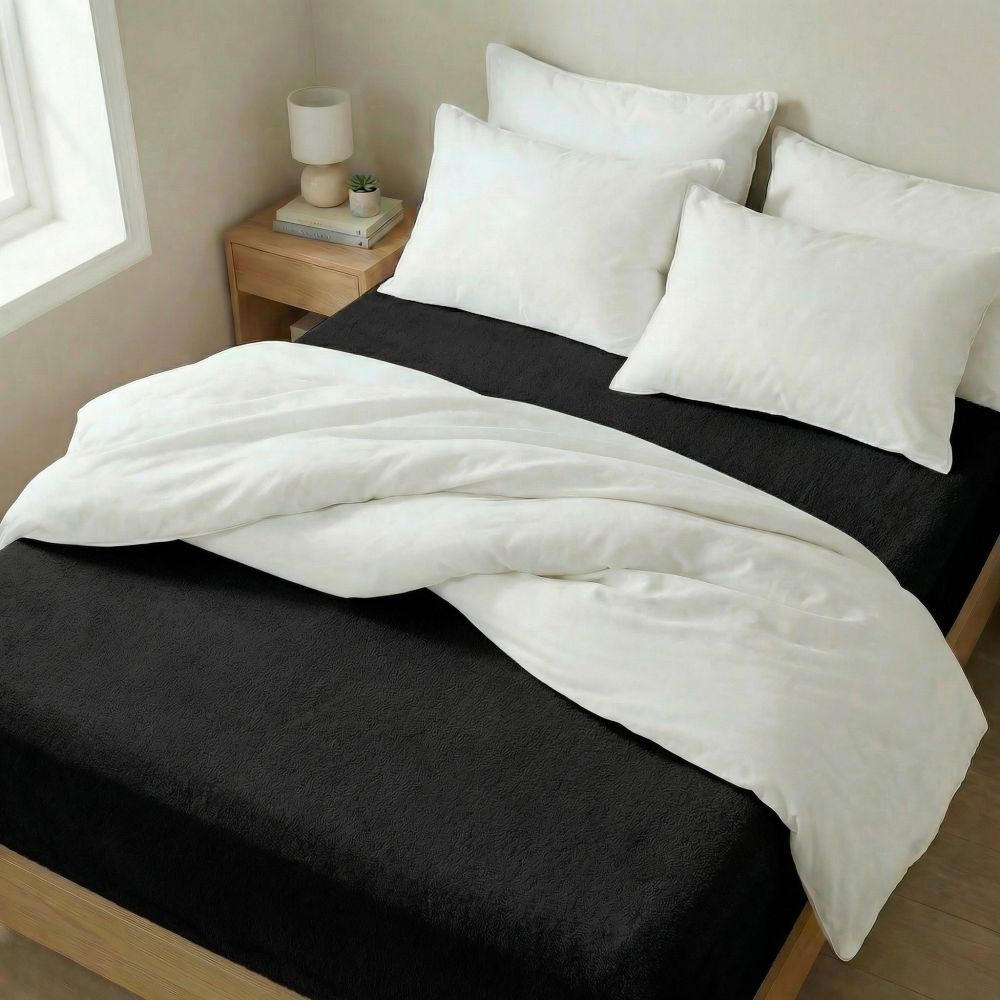 Kvalitex Froté prostěradlo černé Varianta: 90x200cm (obrázek 5)