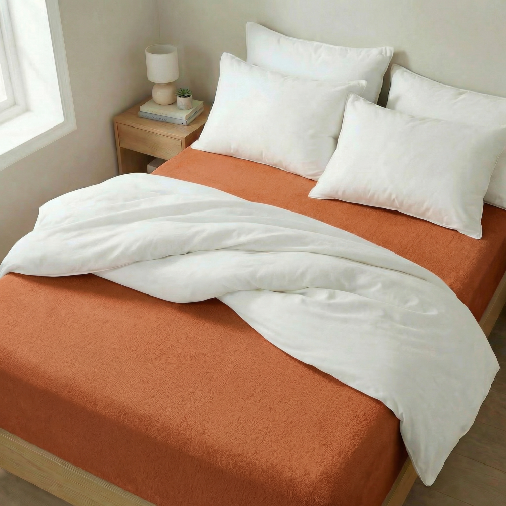Kvalitex Froté prostěradlo hnědé Varianta: 200x200cm (obrázek 3)