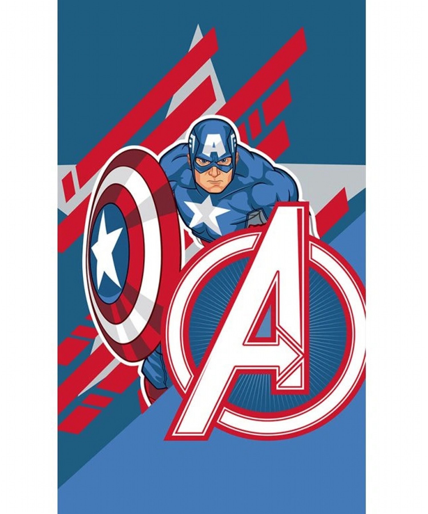Levně Carbotex Dětský ručník Avengers Kapitán Amerika 30x50 cm