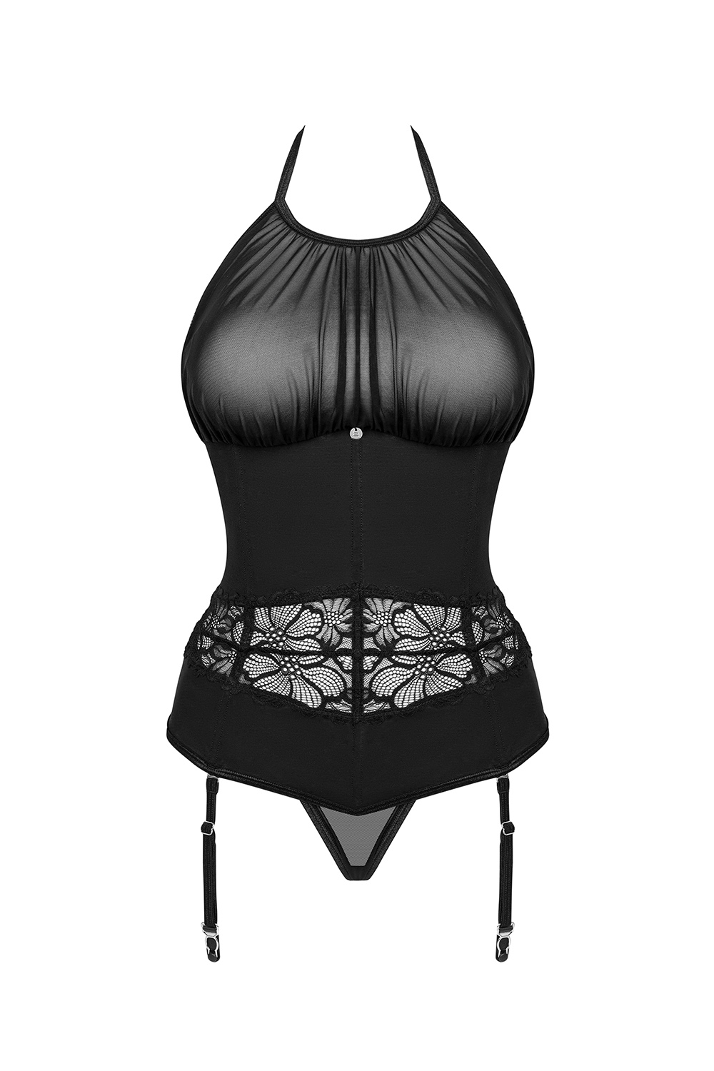Korzet Obsessive Serafia corset Barva: Černá, Velikost: M/L (obrázek 3)