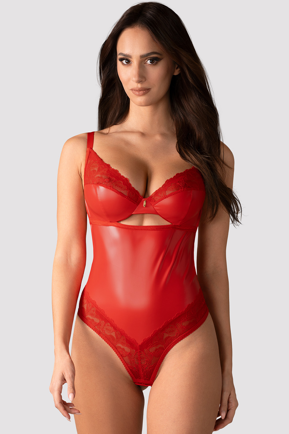 Body Obsessive Aliosa teddy Barva: Červená, Velikost: S/M