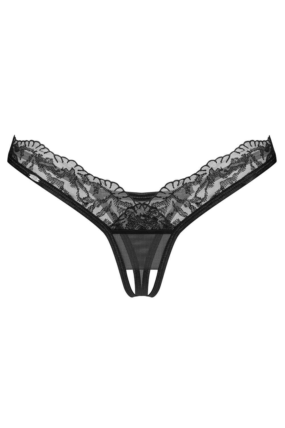 Obsessive Arrowel crotchless thong Barva: Černá, Velikost: 2XL/3XL (obrázek 3)