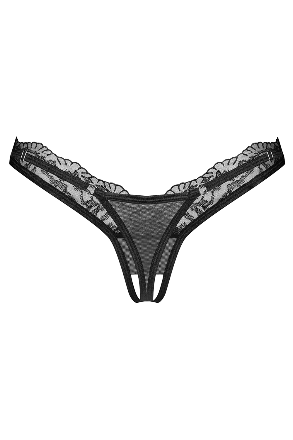 Obsessive Arrowel crotchless thong Barva: Černá, Velikost: 2XL/3XL (obrázek 4)