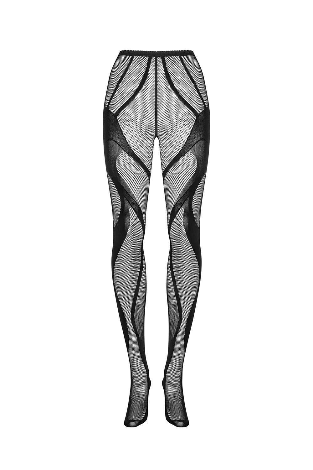 Punčochy Obsessive Crotchless Tights S336 Barva: Černá, Velikost: S/L (obrázek 3)