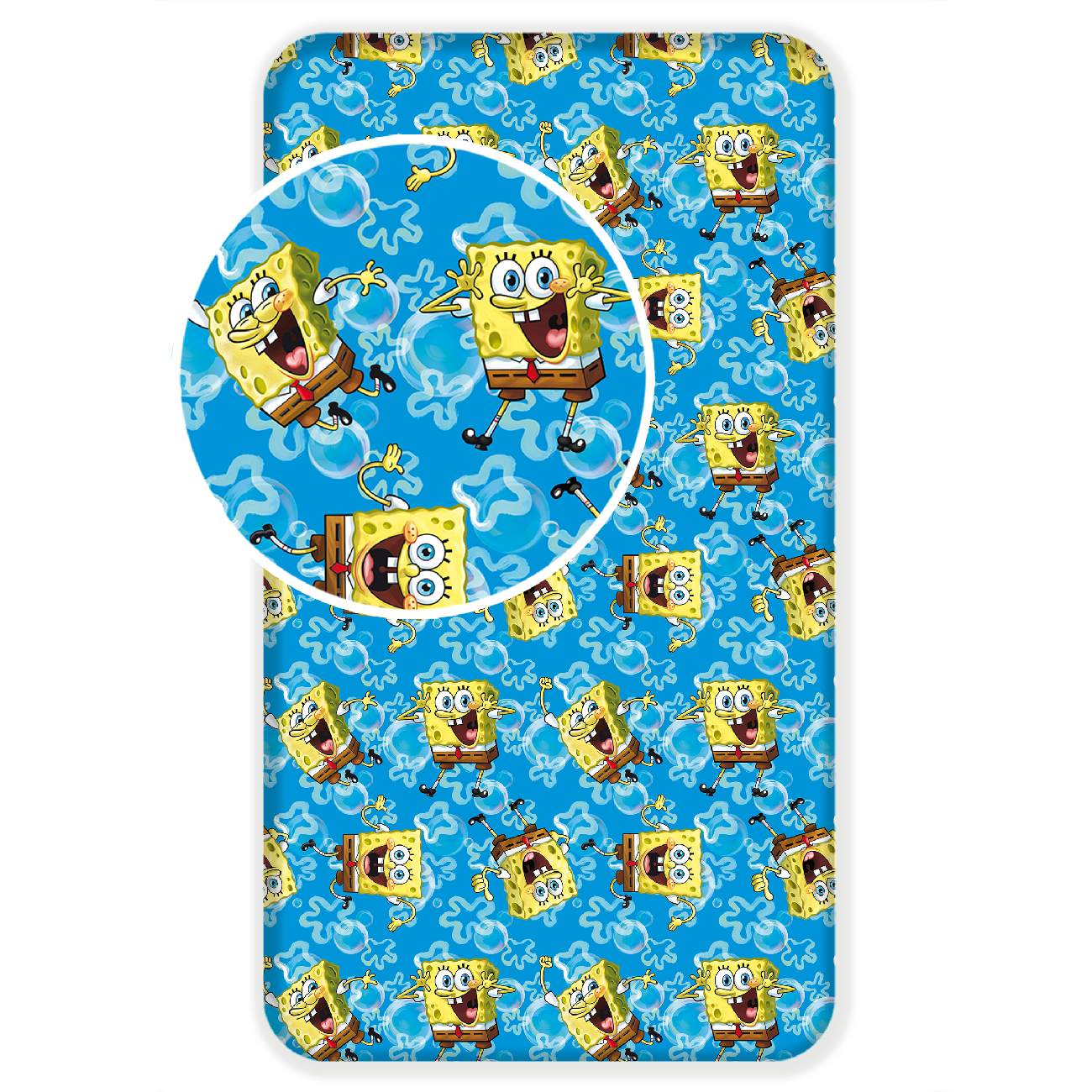 Levně Jerry Fabrics Prostěradlo Sponge Bob Blue 90x200x25 cm