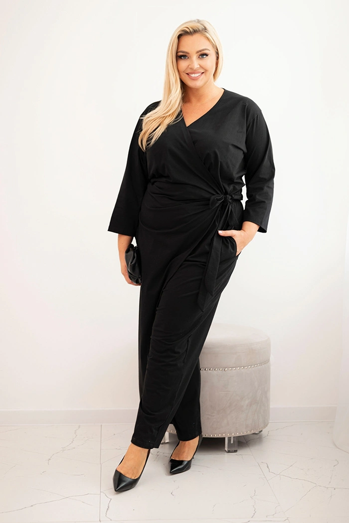 Kesi Dámský overal Plus Size 6962 Barva: Černá, Velikost: 4XL