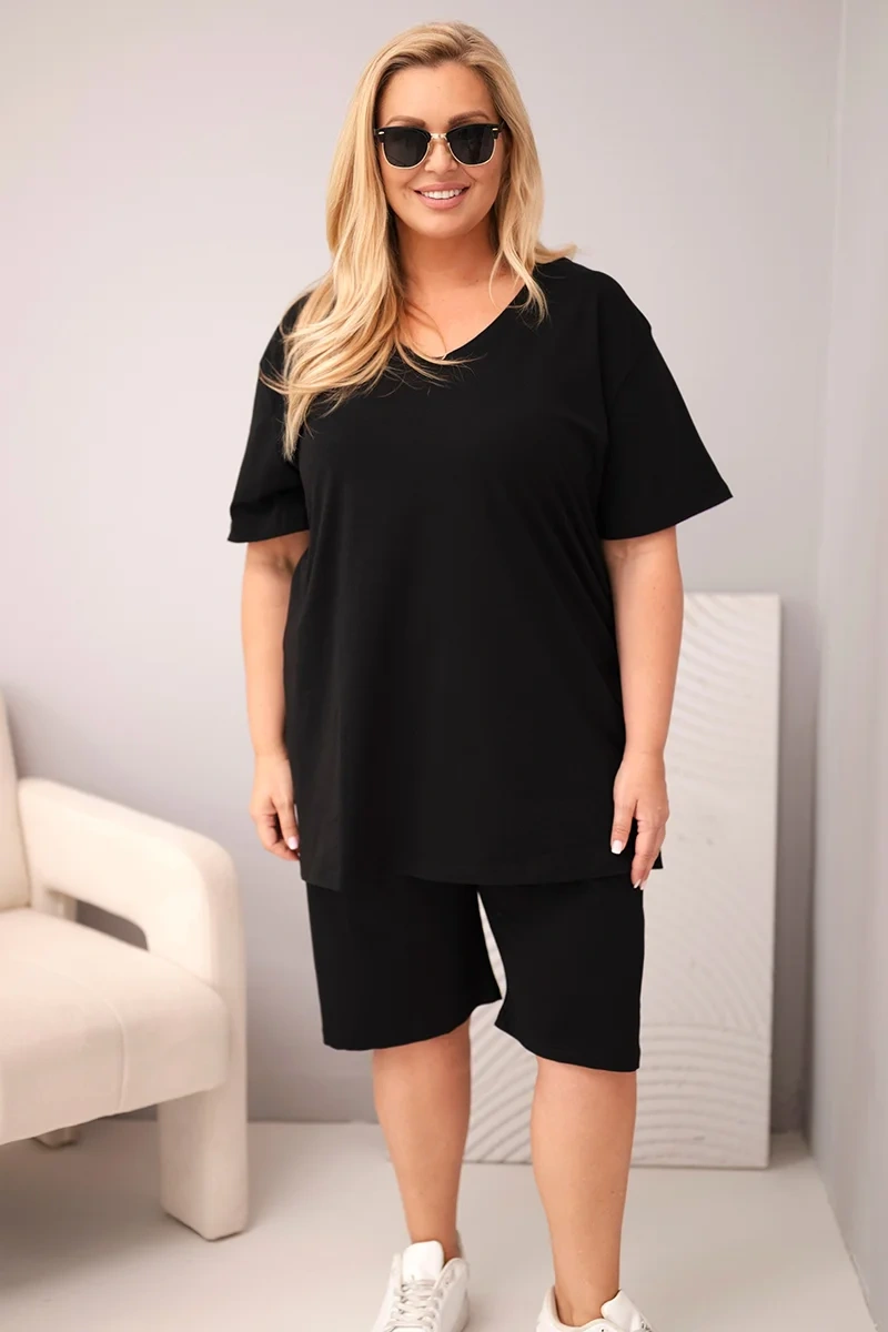 Kesi Dámský komplet Plus Size 8254 Barva: Černá, Velikost: 3XL