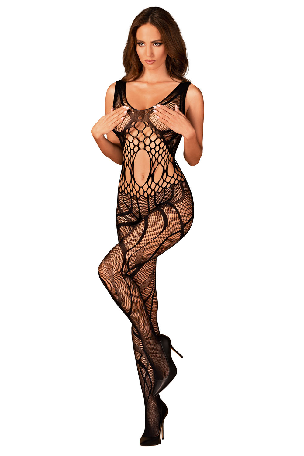 Obsessive Bodystocking G328 Barva: Černá, Velikost: S/M